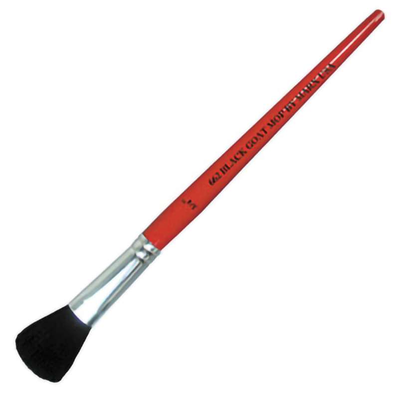 Dusting Brush, Round, Anti-Static, Goat Hair 1-3/8", Bristle, Wood 1"x9-1/4", 662 Series